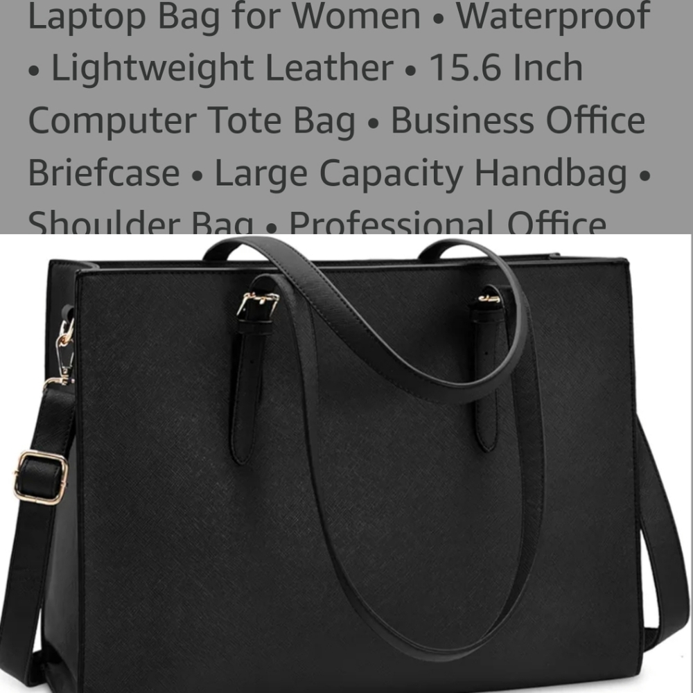 Women's Laptop Bag 15.6 Black Nubily